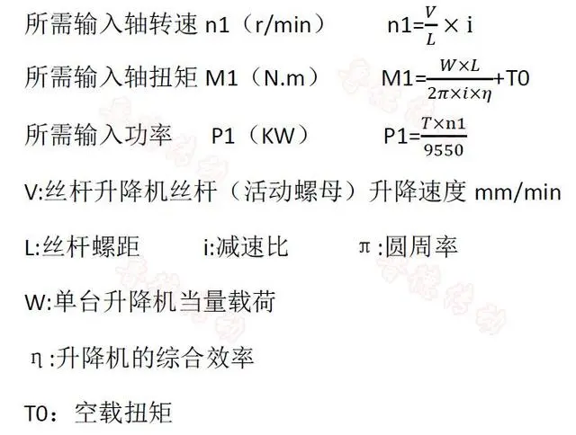 電動<a href='/default.html'>絲桿升降機</a>功率計算